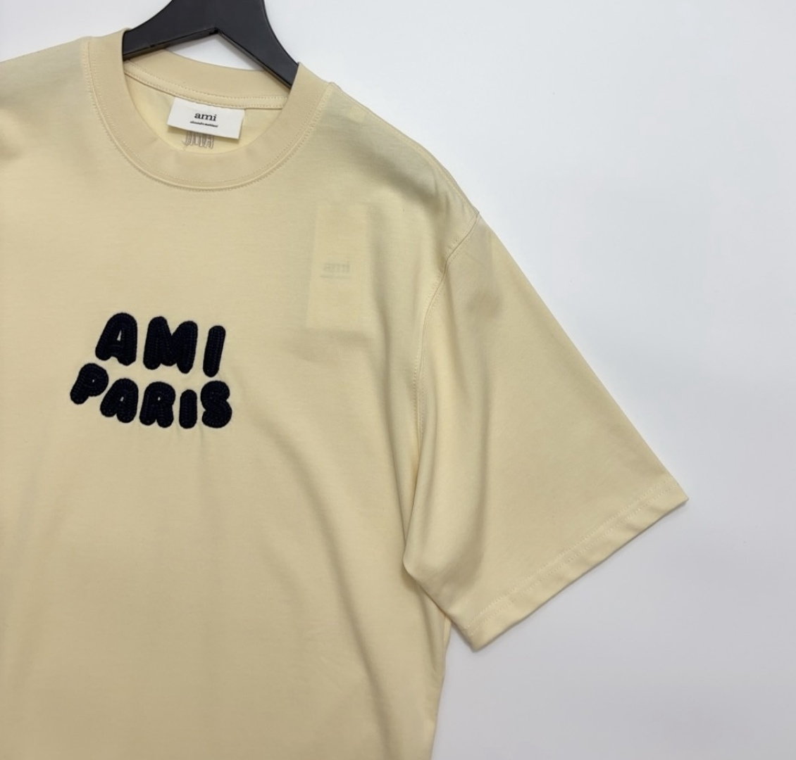 Flocked letter logo short-sleeved pure cotton T-shirt - View 2