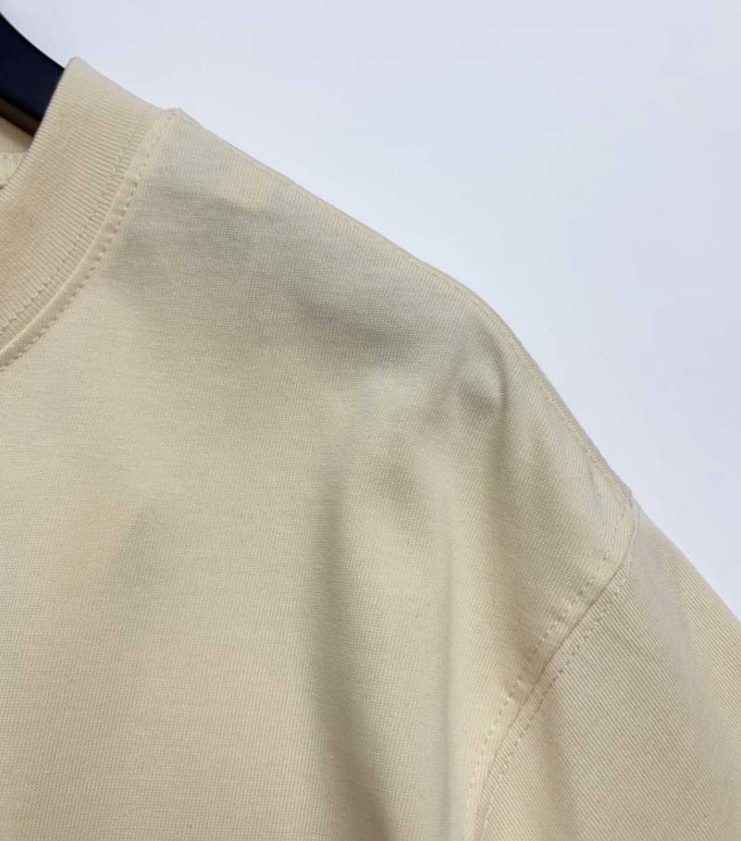 Flocked letter logo short-sleeved pure cotton T-shirt - View 3