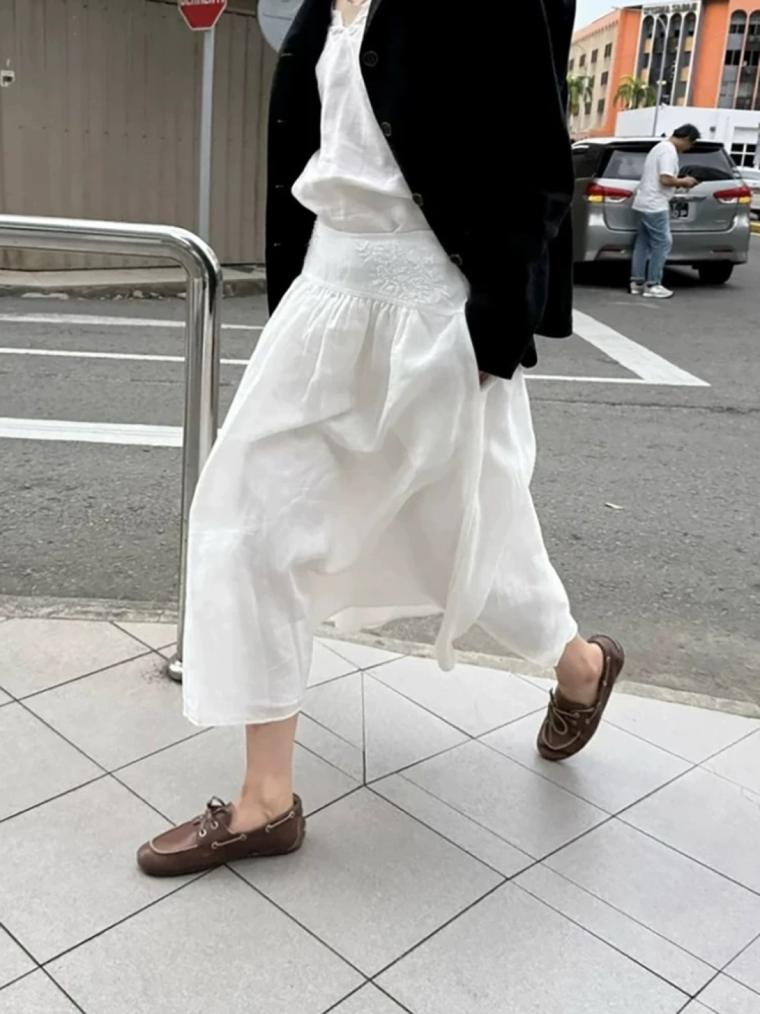 Thin yarn woven ramie embroidered skin-friendly half skirt - View 17