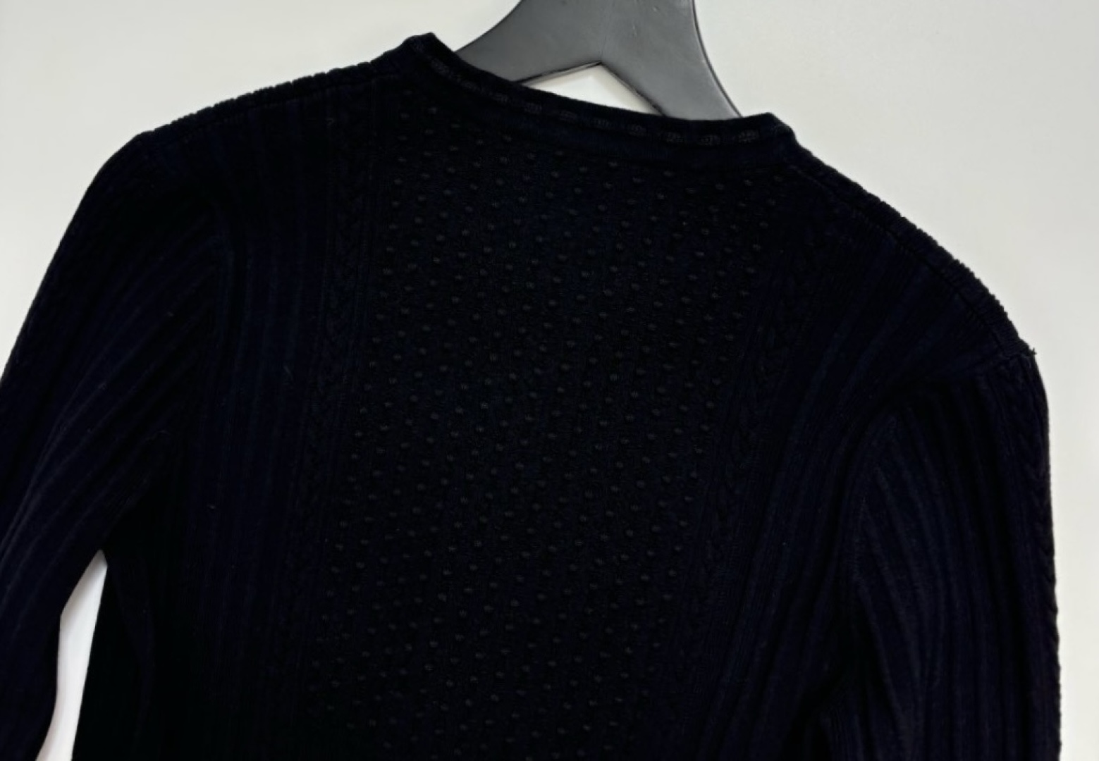 Cardigan knitted coat with small fragrant collar drawstring and diamond pattern, short long sleeves - View 13