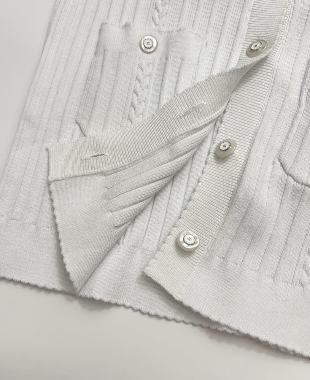 Neckline Drawstring Argyle Knit Cardigan Short Long Sleeve Jacket (0.38kg) - View 10