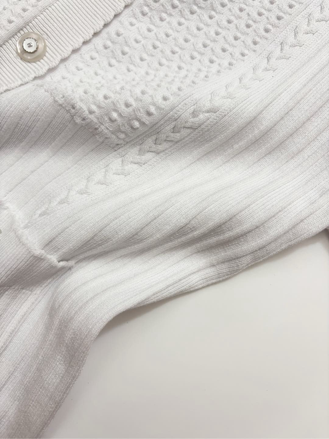 Neckline Drawstring Argyle Knit Cardigan Short Long Sleeve Jacket (0.38kg) - View 7