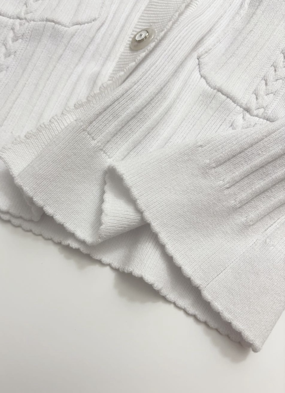 Neckline Drawstring Argyle Knit Cardigan Short Long Sleeve Jacket (0.38kg) - View 9