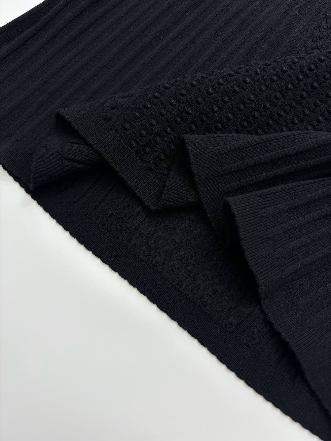 Small Fragrant Pure Color Textured Elastic Waist Half Skirt - View 7