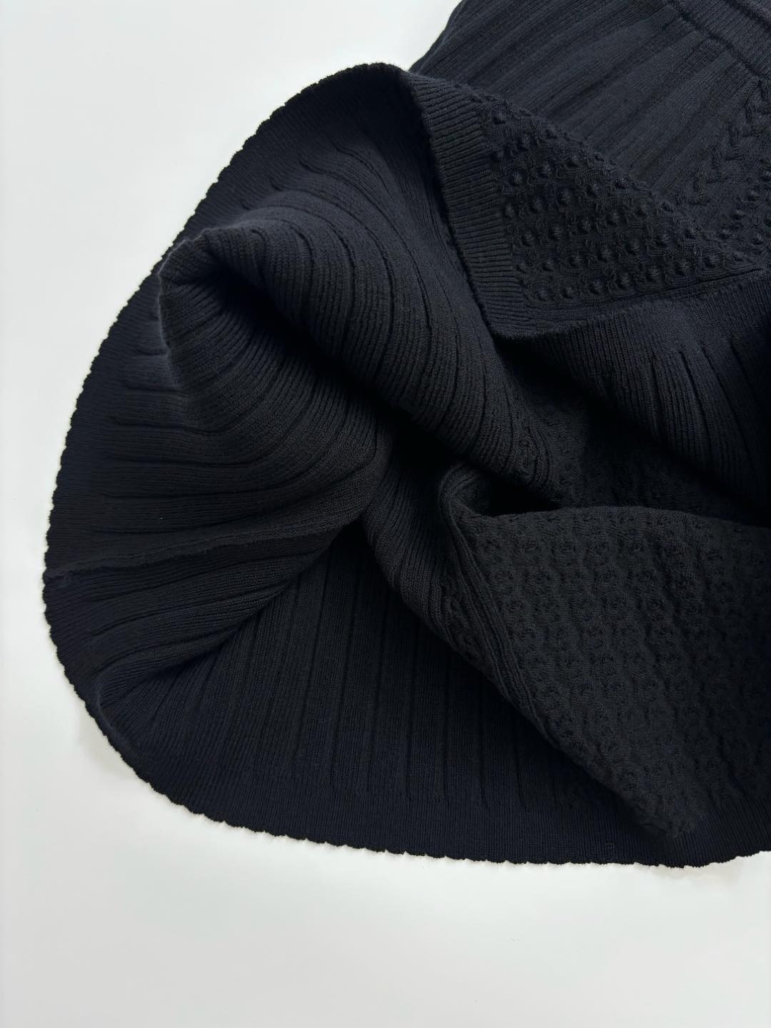 Small Fragrant Pure Color Textured Elastic Waist Half Skirt - View 8