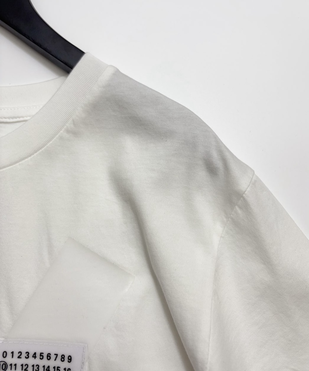 0.15kg/tag-cut number pattern short-sleeve white T-shirt round neck simple - View 3