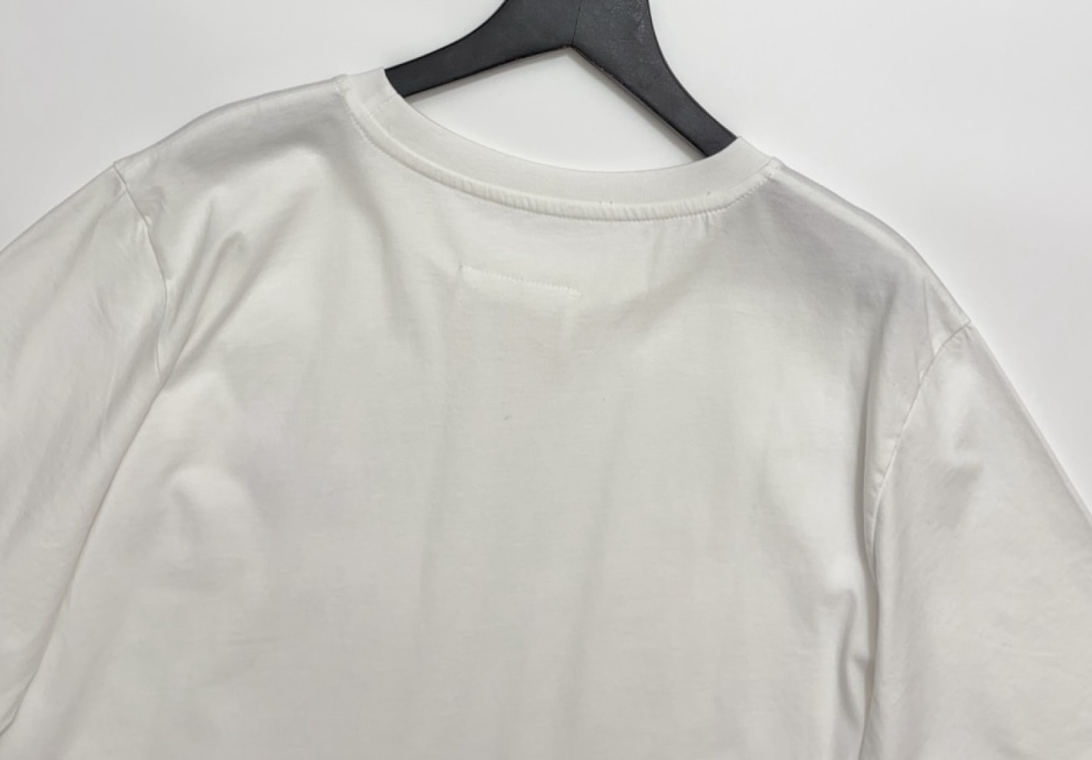 0.15kg/tag-cut number pattern short-sleeve white T-shirt round neck simple - View 11