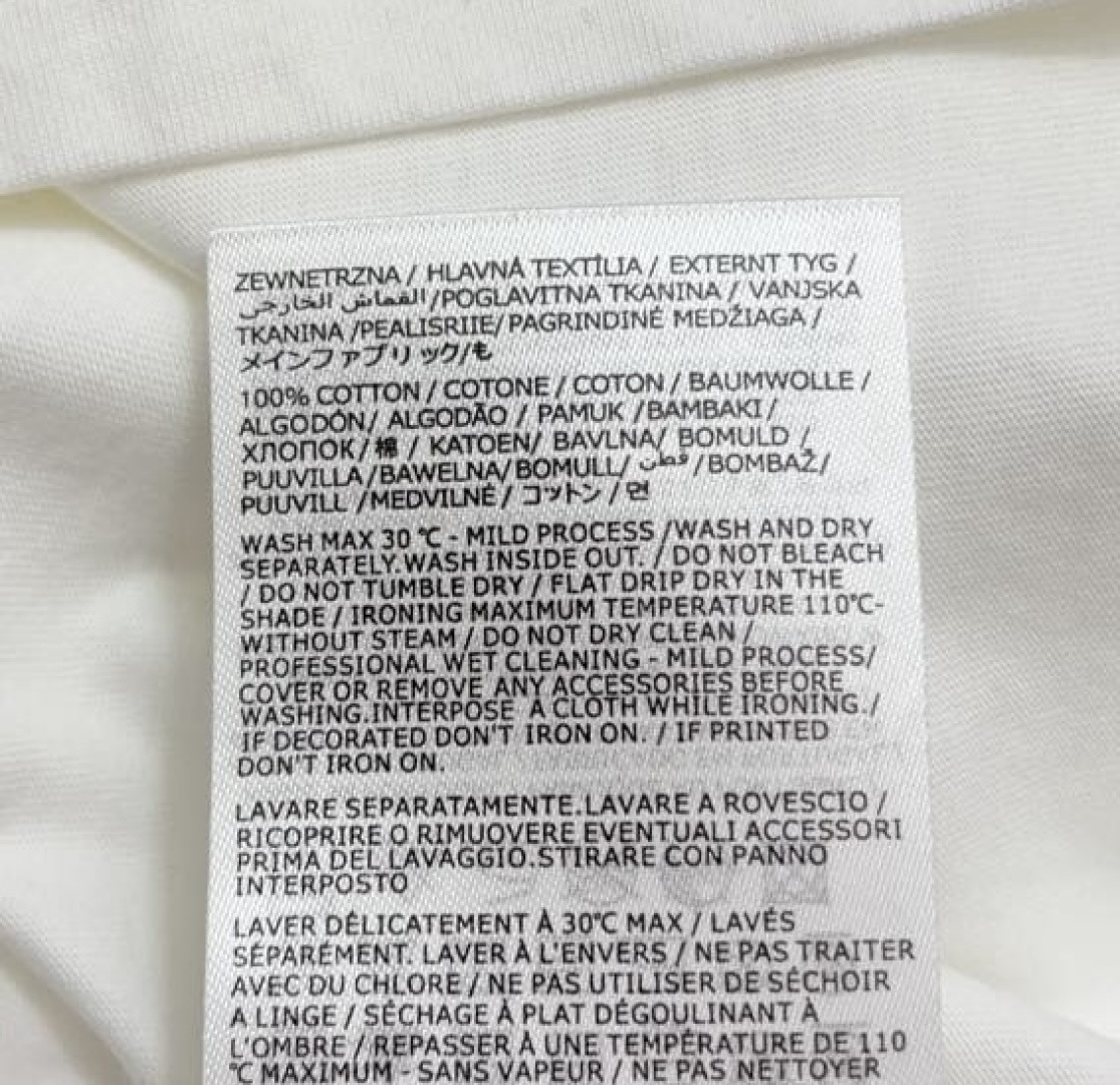 0.15kg/tag-cut number pattern short-sleeve white T-shirt round neck simple - View 9