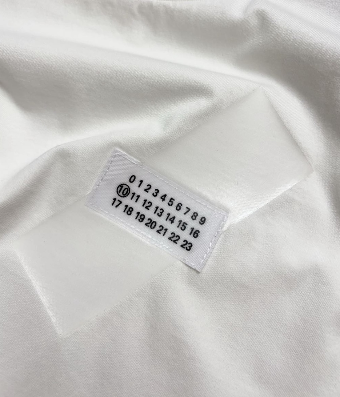 0.15kg/tag-cut number pattern short-sleeve white T-shirt round neck simple - View 4