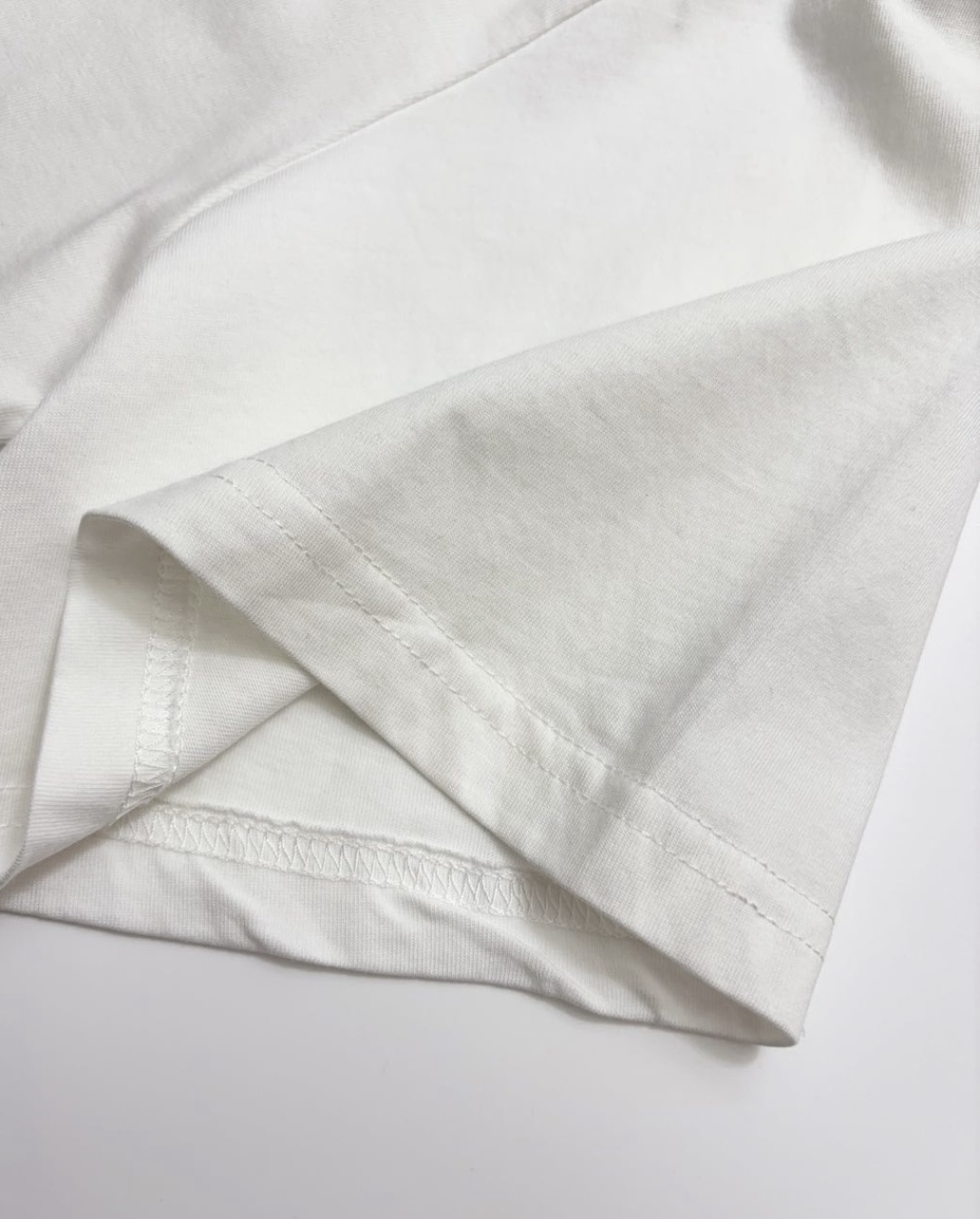 0.15kg/tag-cut number pattern short-sleeve white T-shirt round neck simple - View 5