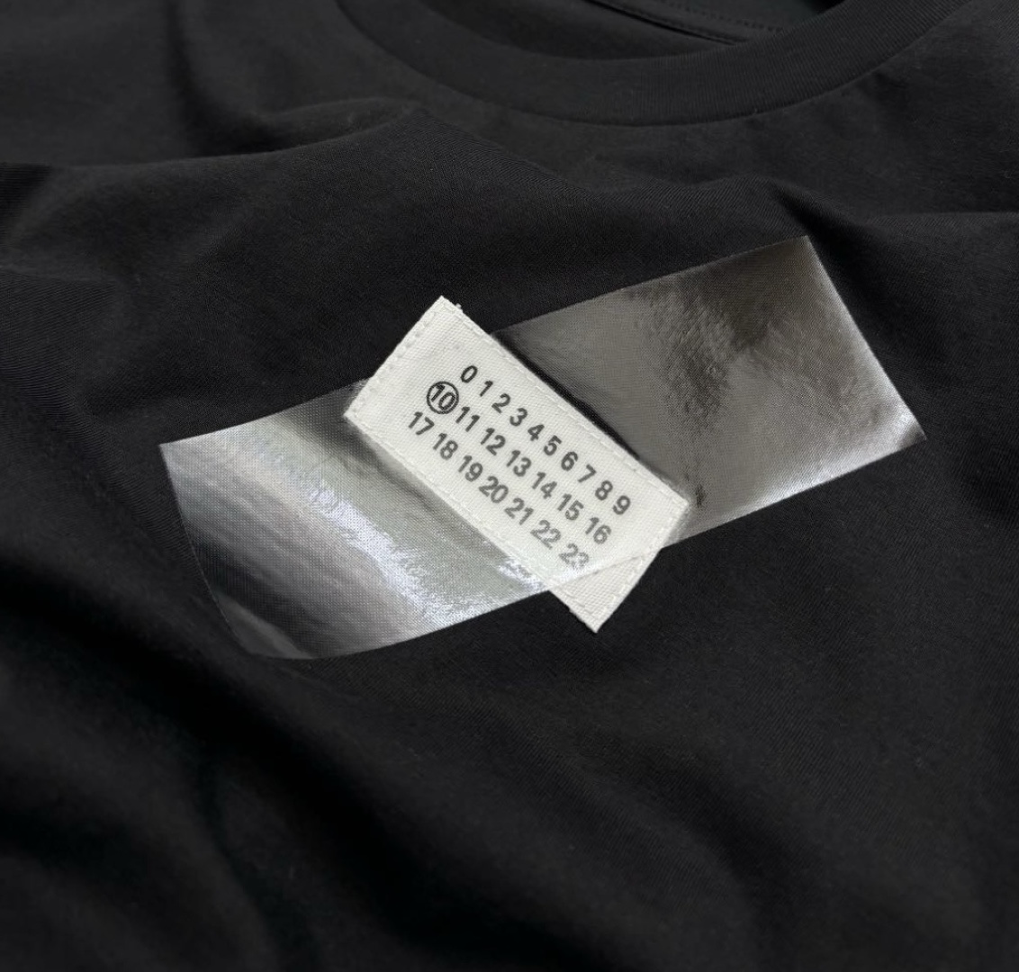 0.15kg/cut label numeric pattern short-sleeve white T-shirt crew neck simple style - View 4