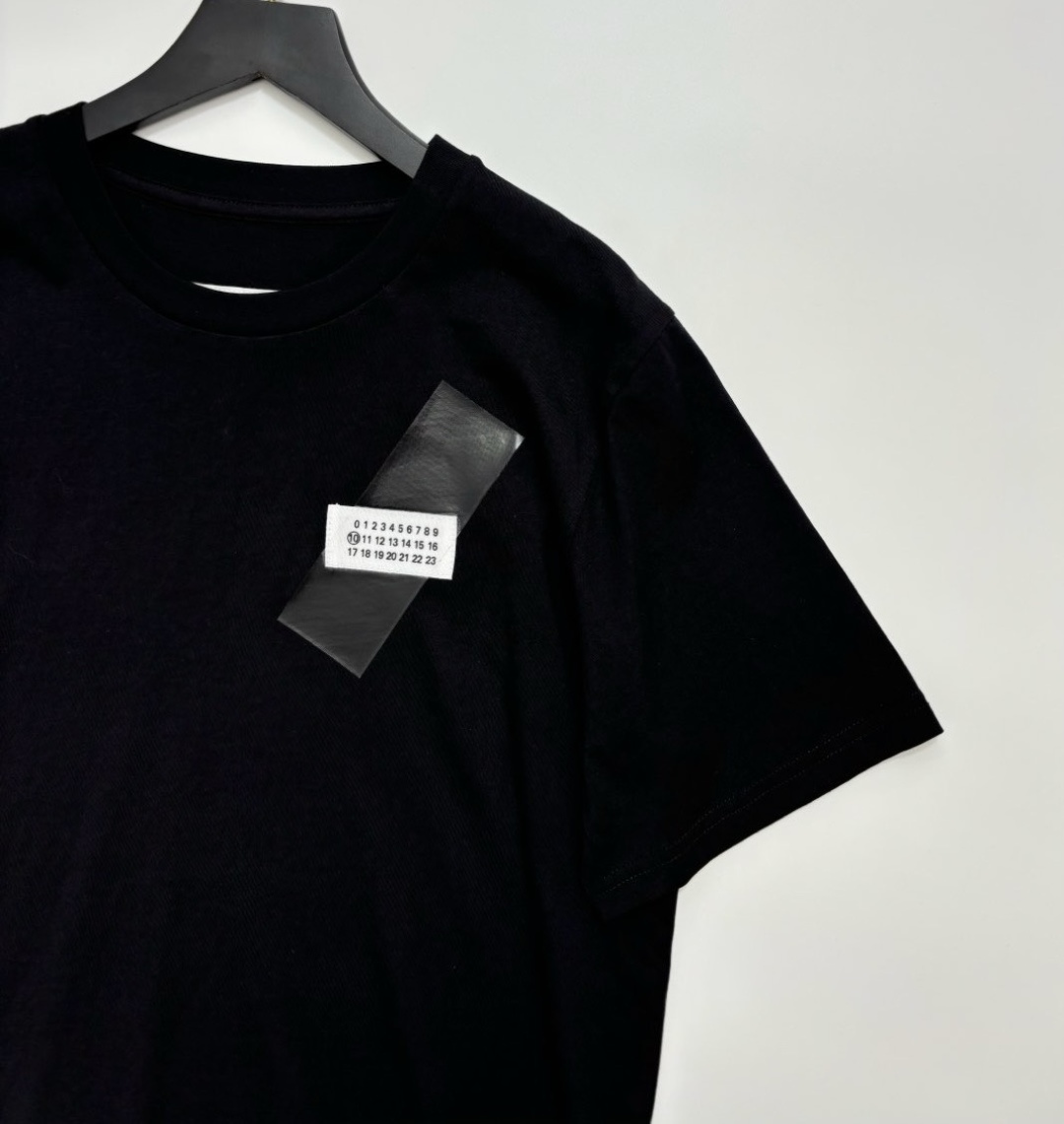 0.15kg/cut label numeric pattern short-sleeve white T-shirt crew neck simple style - View 2