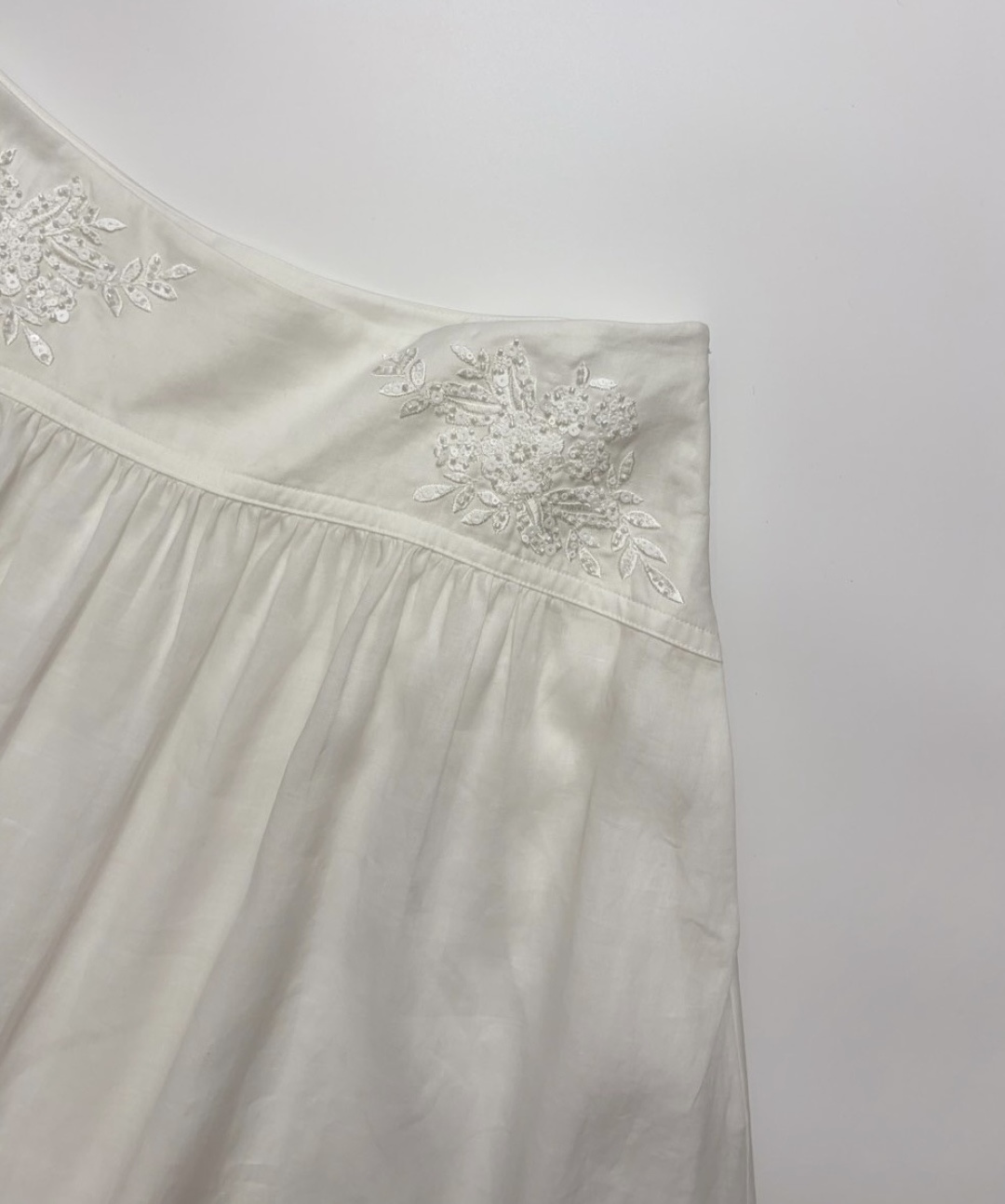 Thin yarn woven ramie embroidered skin-friendly half skirt - View 3
