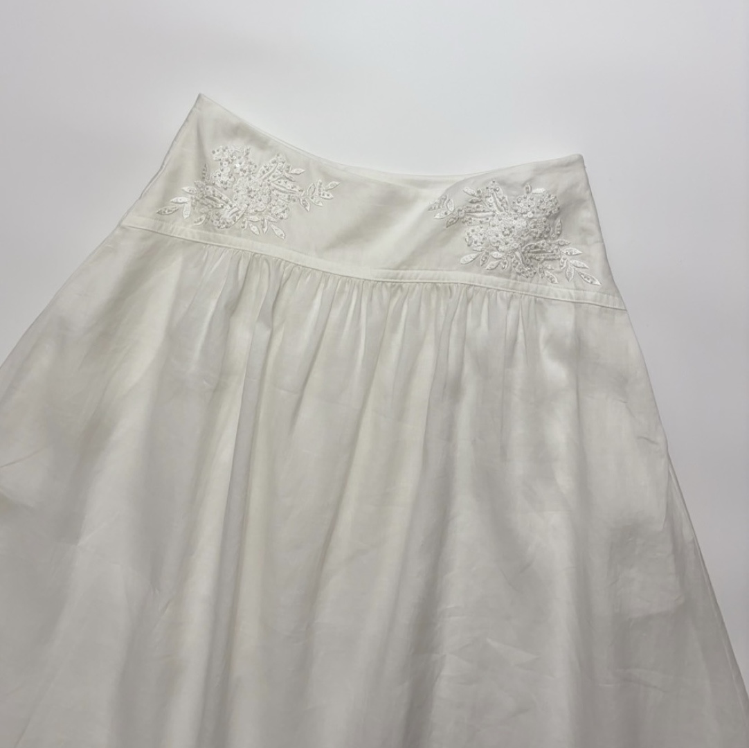 Thin yarn woven ramie embroidered skin-friendly half skirt - View 2