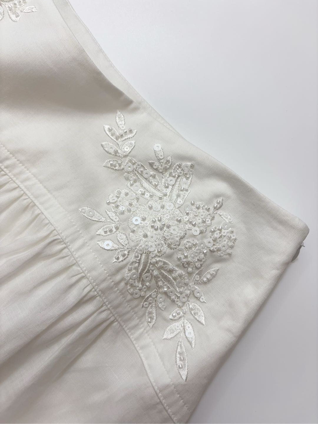 Thin yarn woven ramie embroidered skin-friendly half skirt - View 4