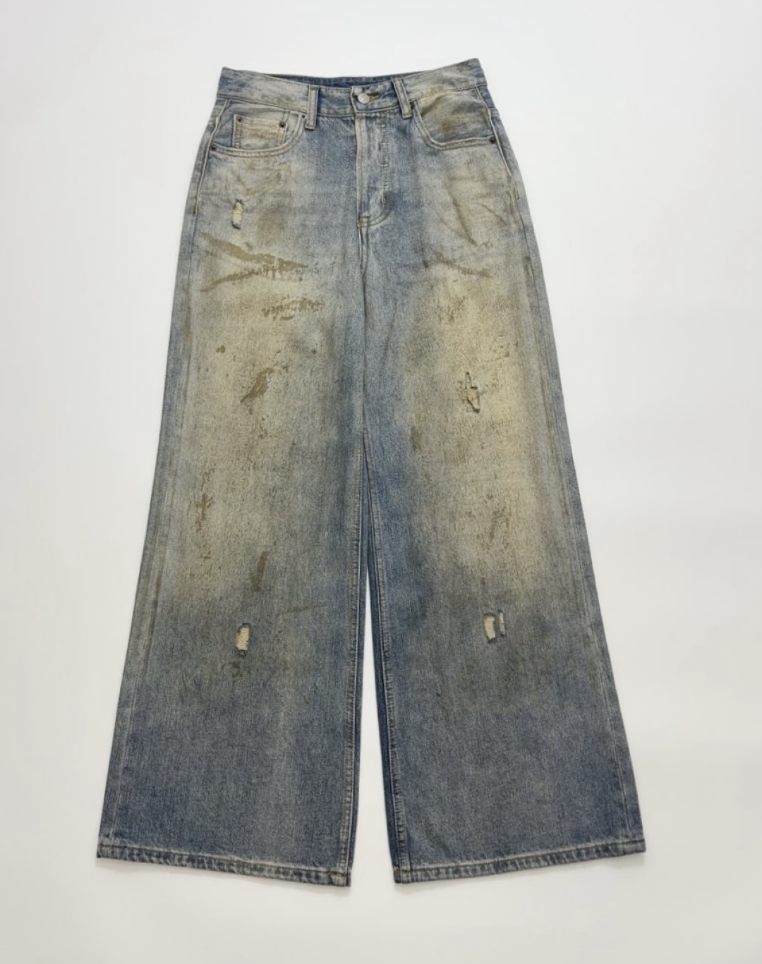 Acne Studios Distressed Dirty Wash Jeans