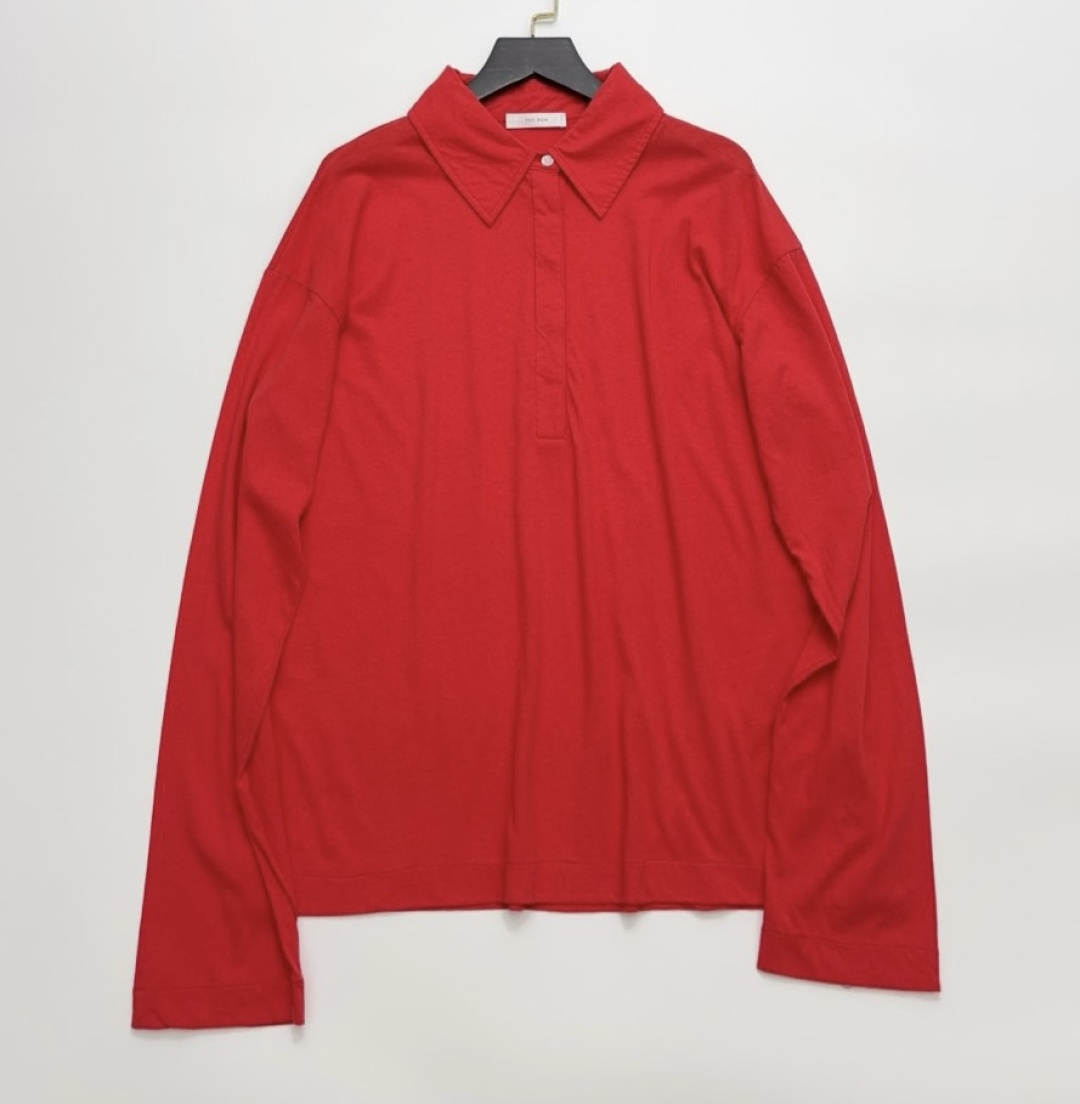 The Row Red Polo Thin Long Sleeve T-Shirt
