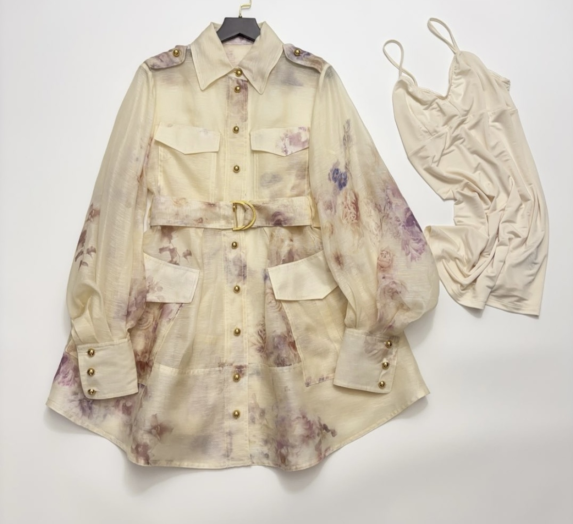 Zimmermann Autumn/Winter Ready-to-Wear Hypnotic Lantern Sleeve Print Shirtdress