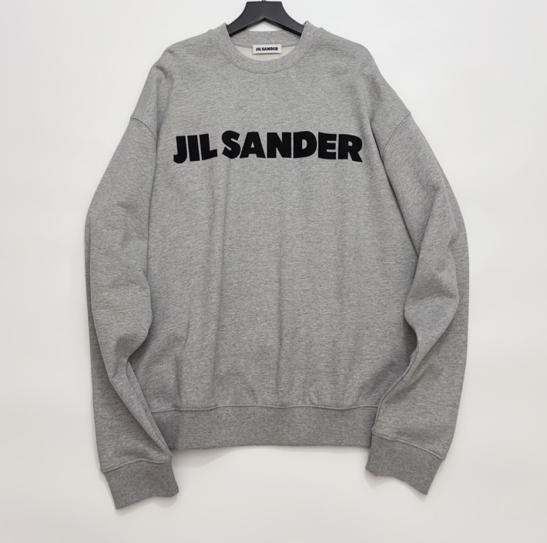 Jil Sander Gray Basic Logo Sweatshirt
