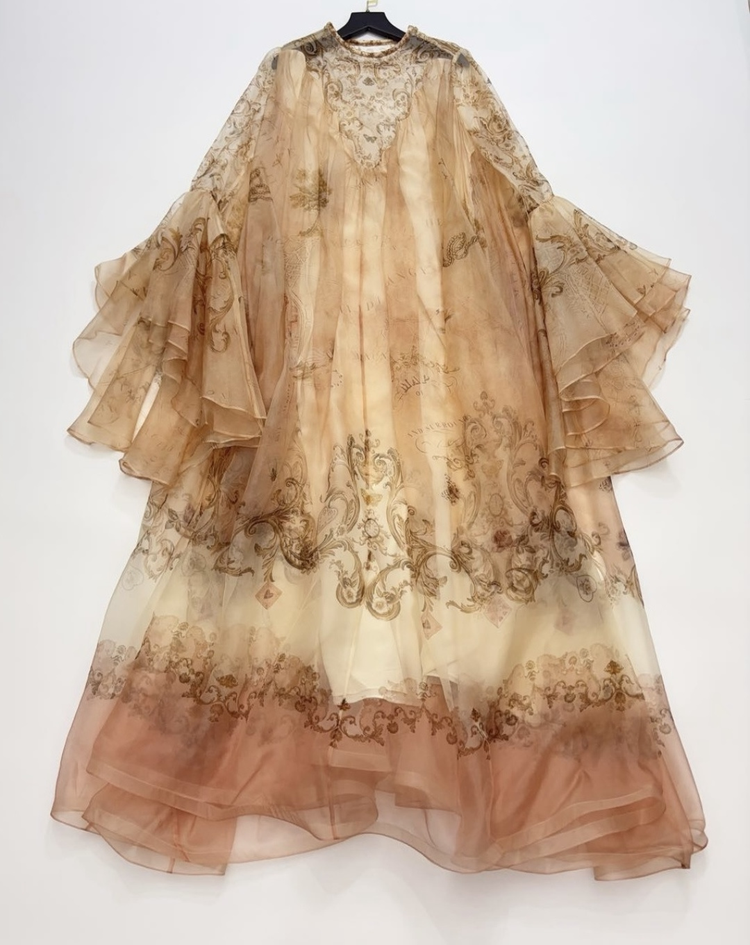 Zimmermann Autumn/Winter Hypnotic Silk Map Print Long Dress