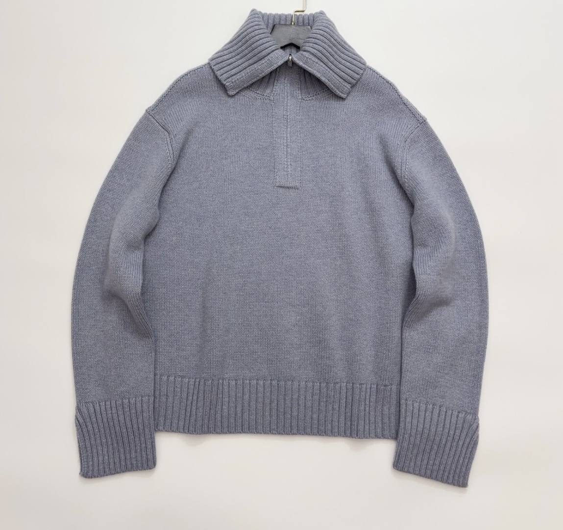 Loro Piana Lapel Half-Zip Cashmere Sweater