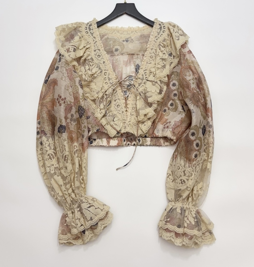 Zimmermann 2026 Ready-to-Wear Rebellion Print Cropped Top