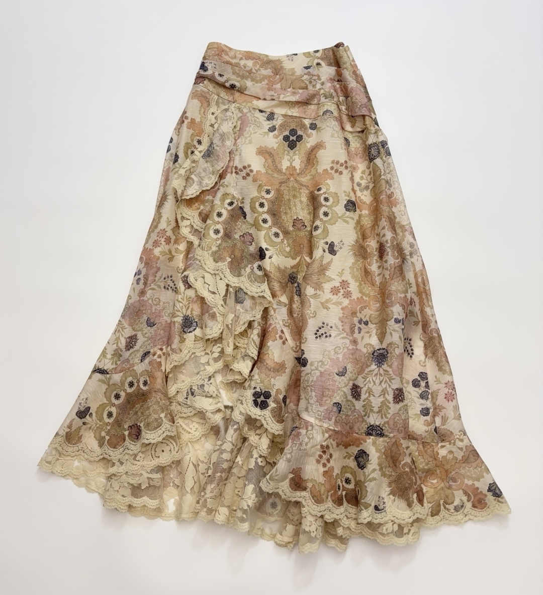 Zimmermann 2026 New Rebellion Silk Linen Asymmetric Skirt