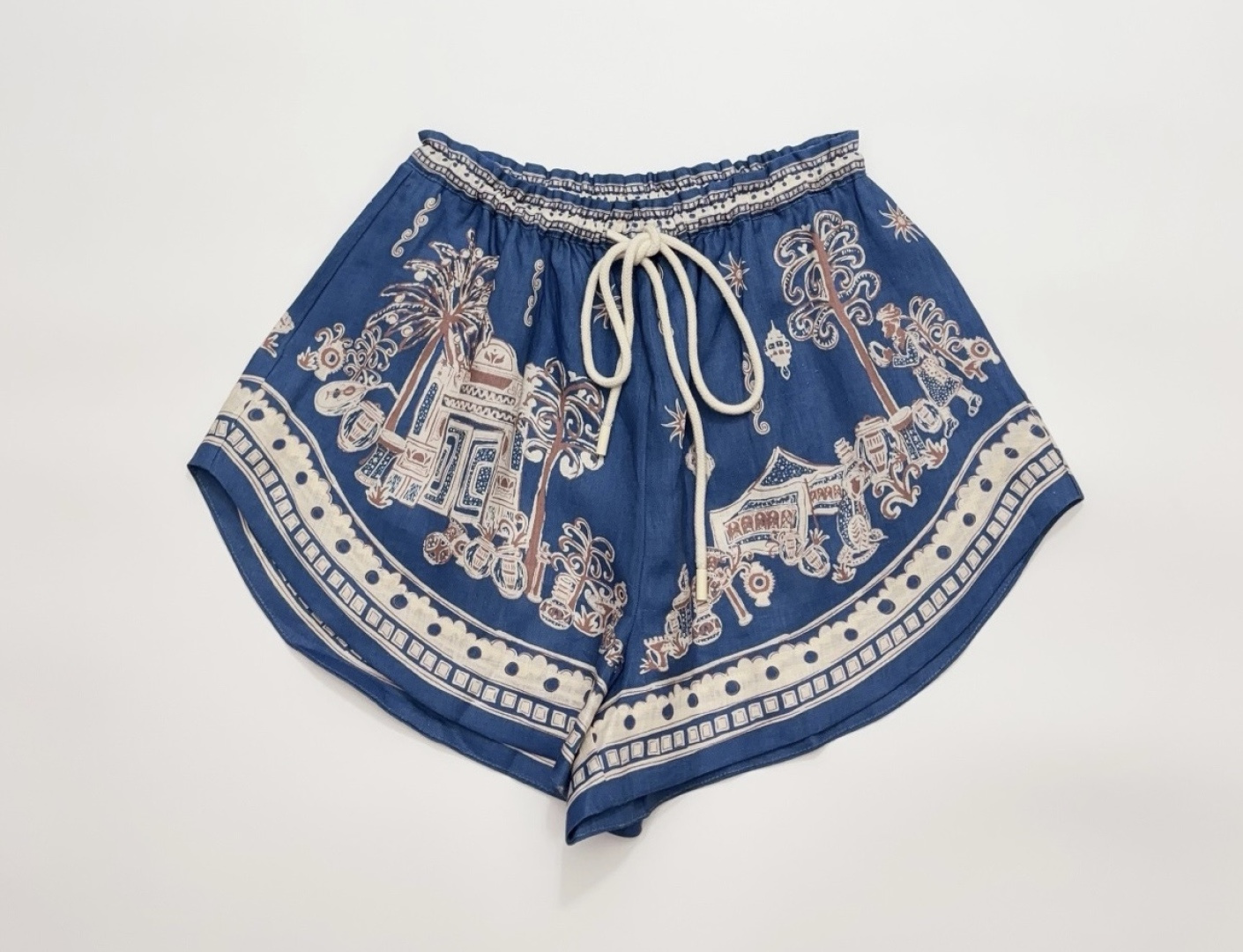 Alémais Acacia Drawstring Elastic Waist Wide-Leg Shorts
