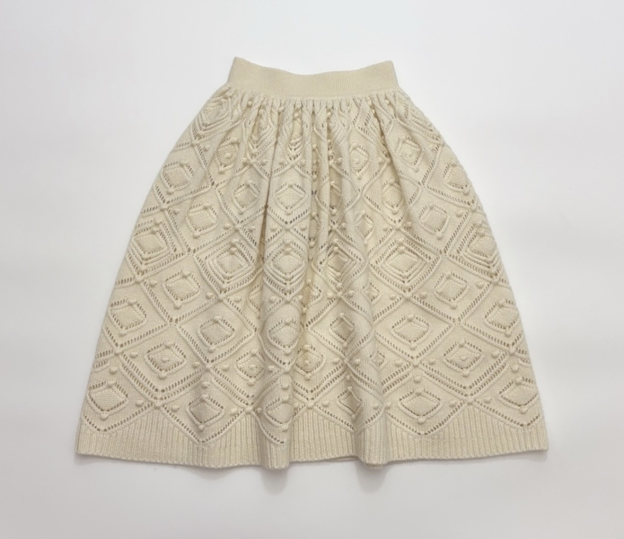 Loro Piana Hollow-Out Elastic Waist Stretch Knit Skirt