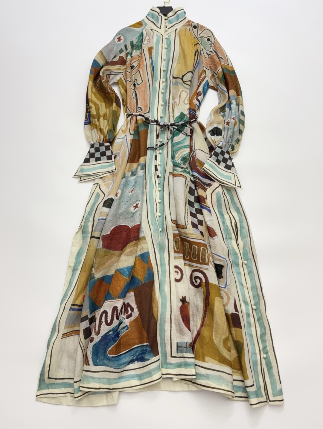 Alémais Michelle Abstract Print Mid-Length Shirt Dress