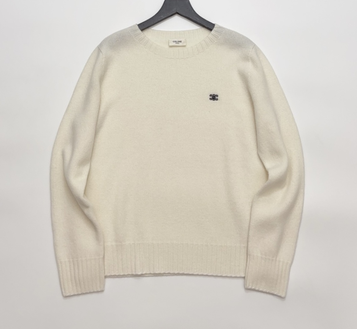 Celine Women's Logo Crewneck Sweater 2026 Spring/Summer