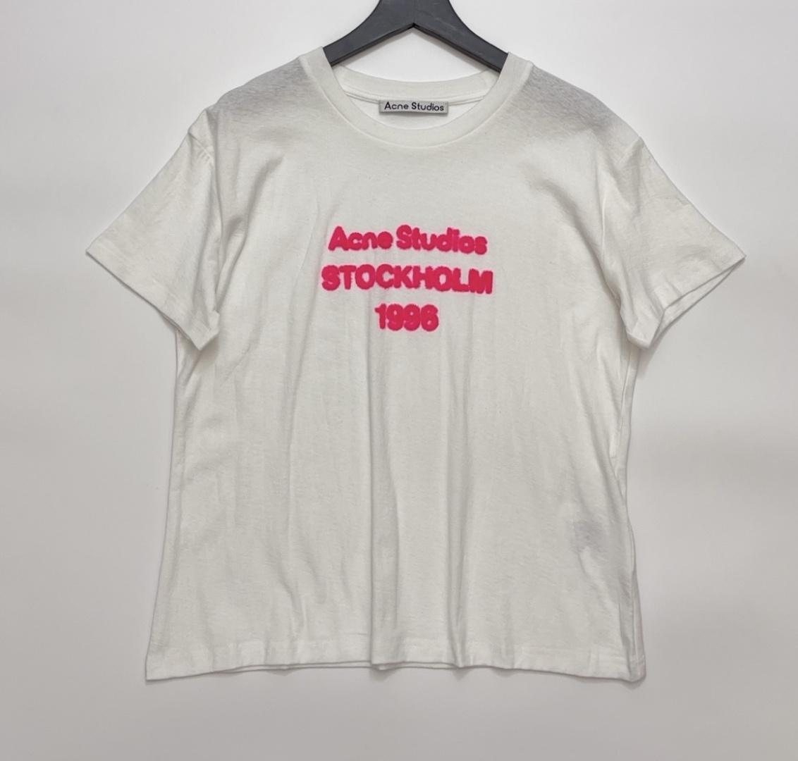 Acne Studios 1996 Flocked Red Letter Short Sleeve T-Shirt