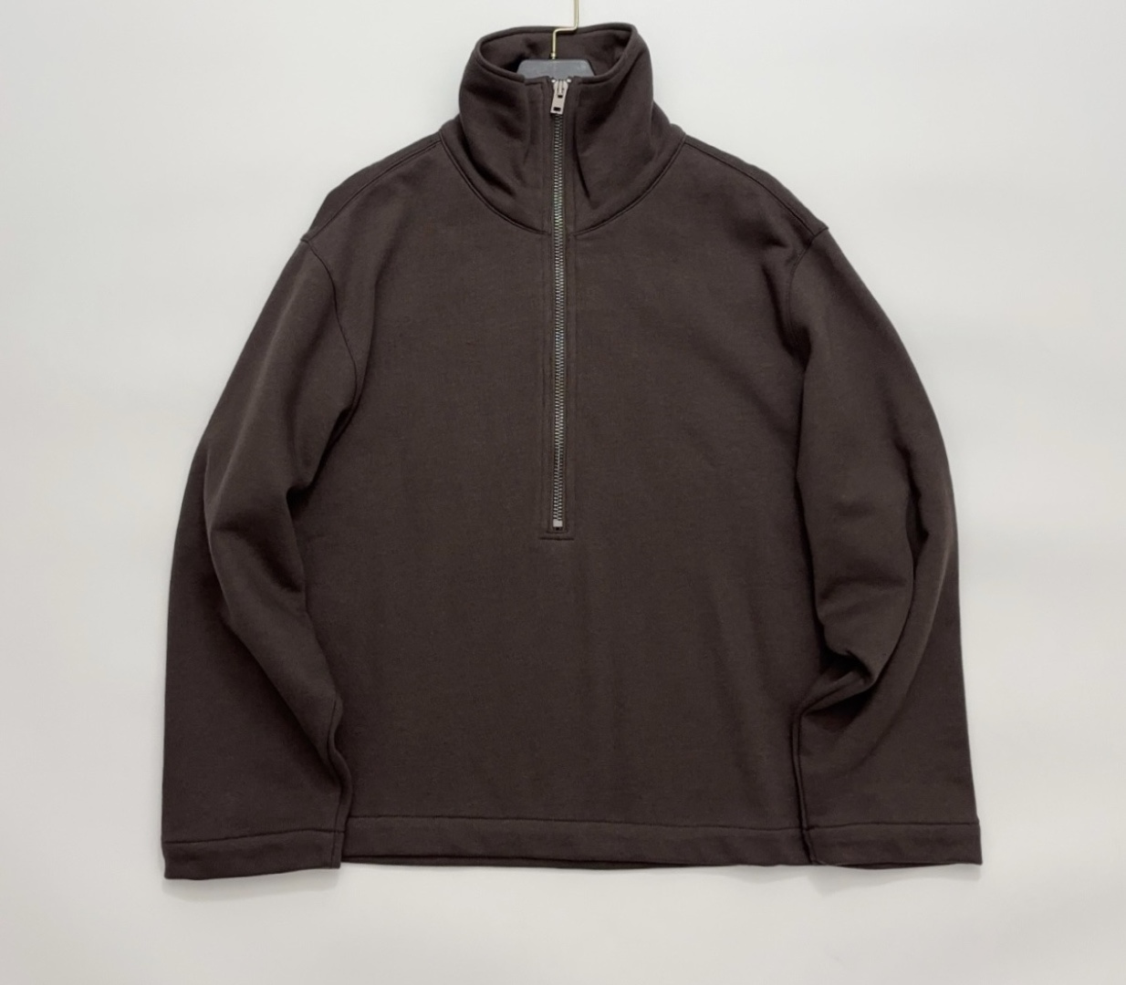 Lemaire 25 Fall/Winter Simple Half-Zip High Neck Sweatshirt