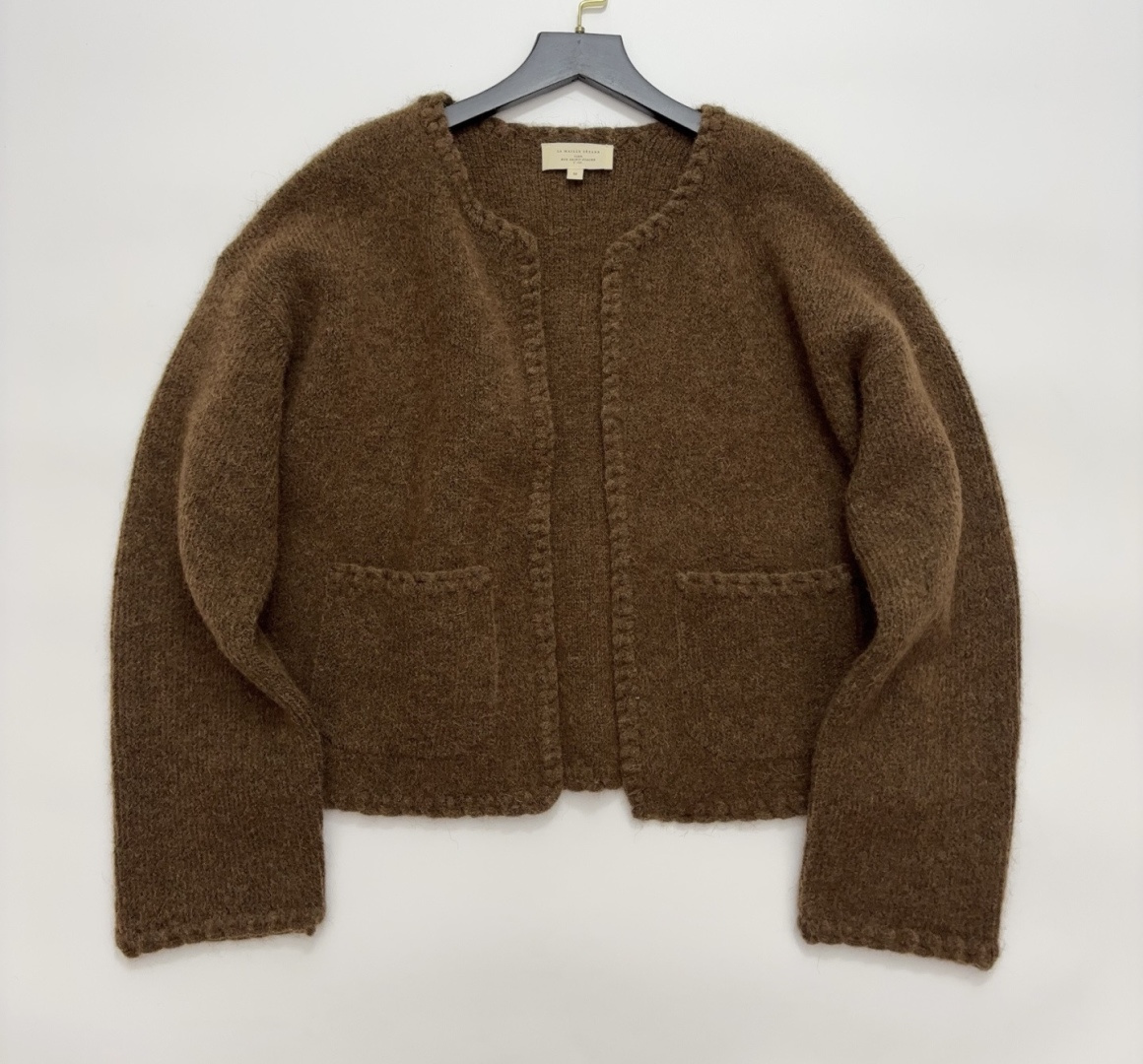 Sézane French Style Round Neck Wool Blend Jacket