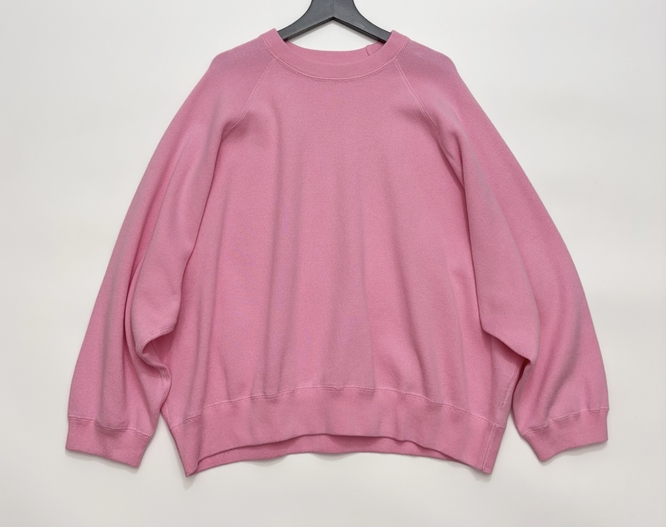 Japanese Casual Embroidered 'R' Pure Color Crewneck Knit Sweatshirt