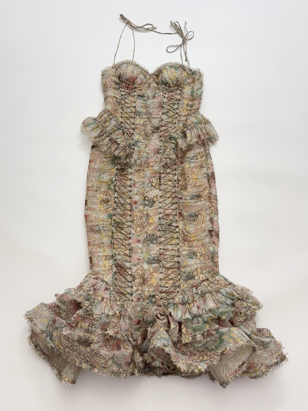 Zimmermann 2026 Early Spring Rebellion Print Strappy Fishtail Dress