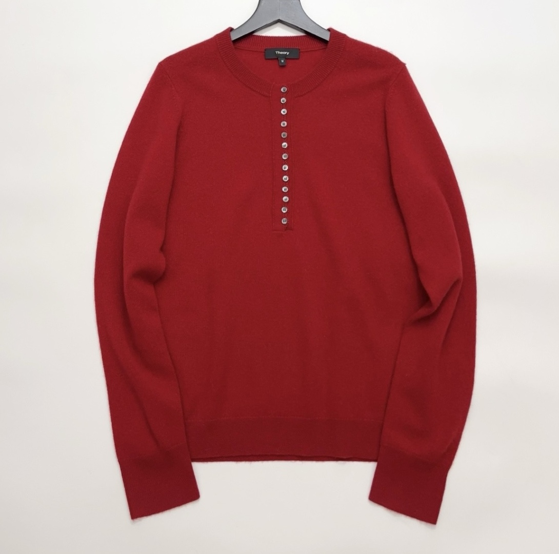 Theory 2026 New Year Collection Henley Neck Knit Pullover Sweater