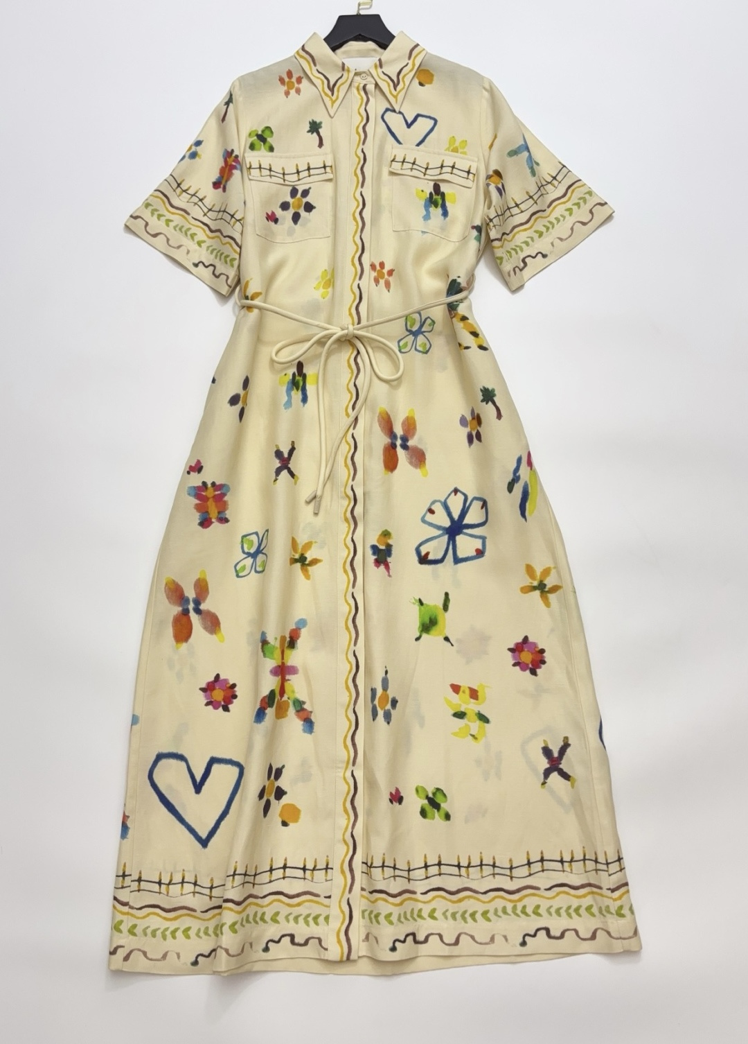 Alémais Sidi Printed Short Sleeve Shirt Dress