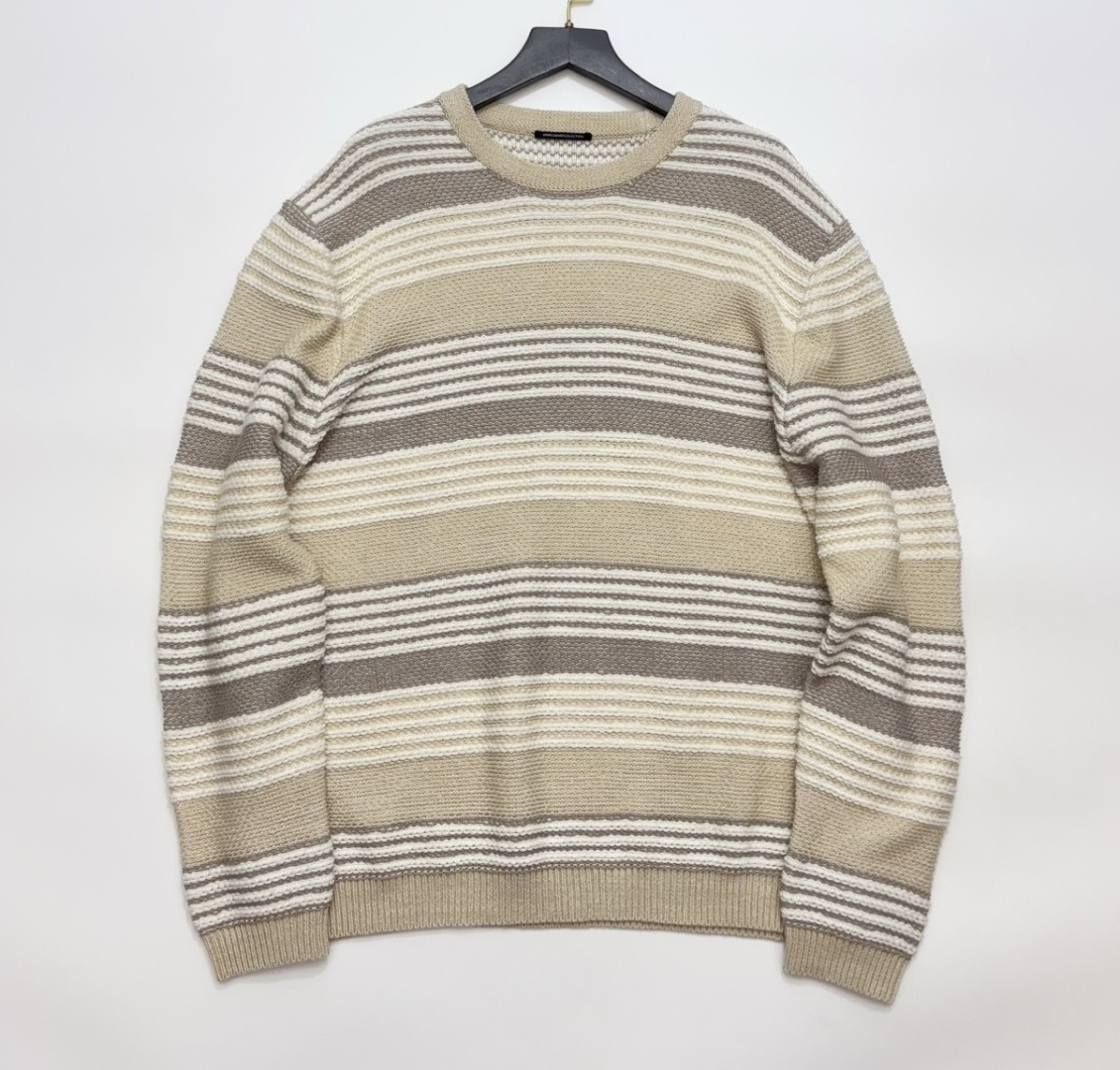 Toga Retro Classic Striped Round-Neck Pullover Knit Sweater
