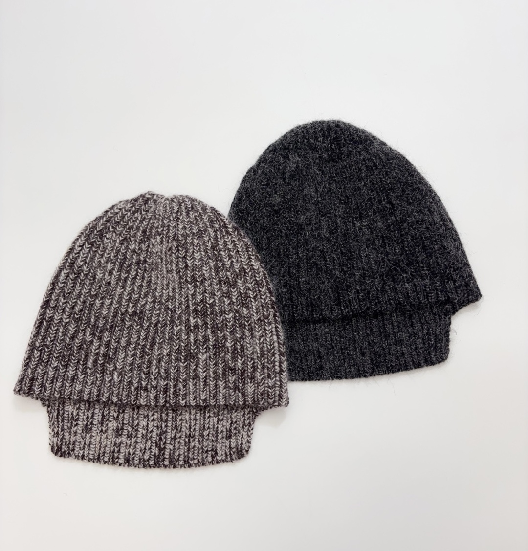 Japanese Style Wool Blend Mohair Knitted Beanie Hat