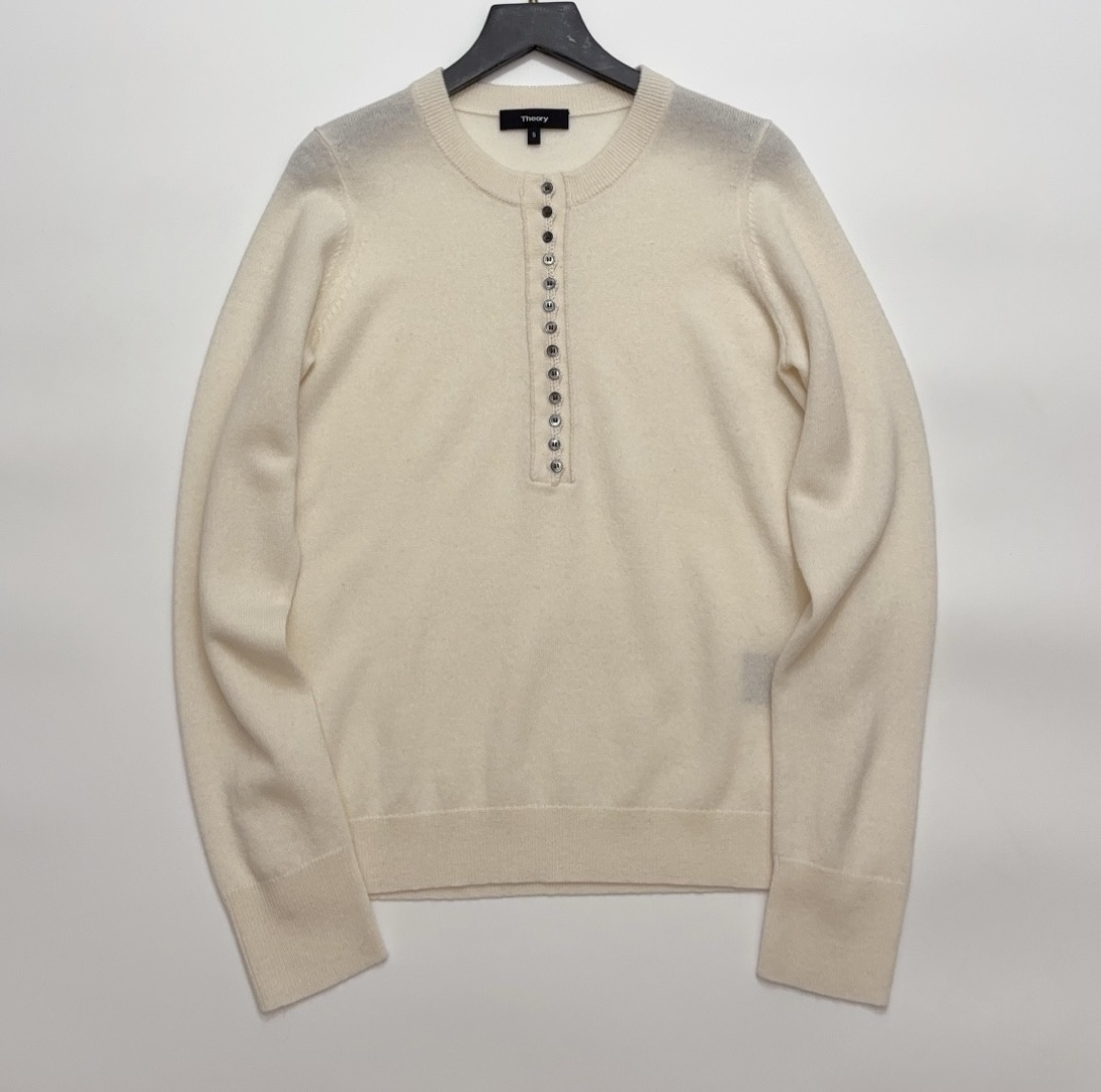Theory 2026 New Year Collection Henley Neck Knit Pullover