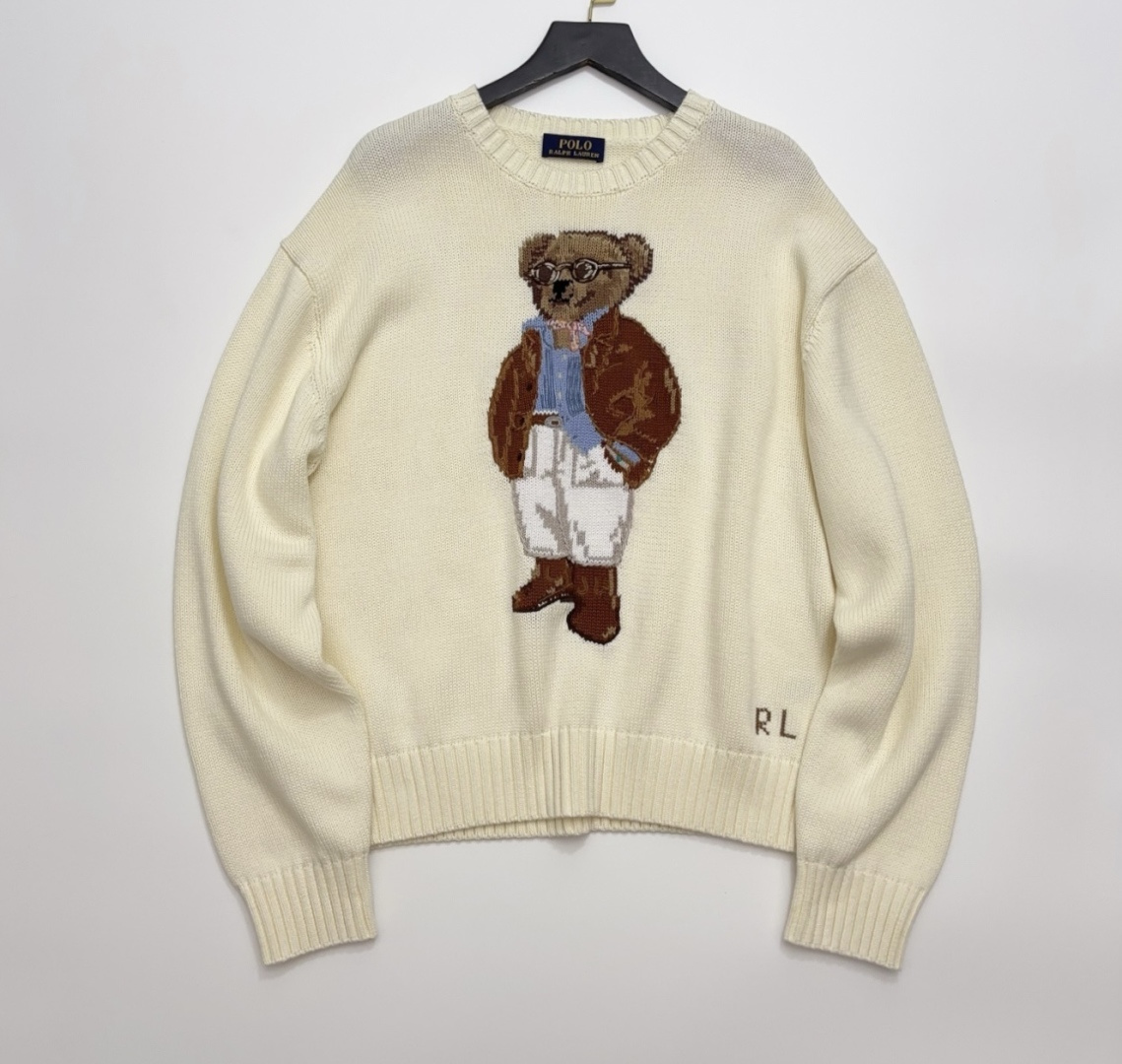 Polo Ralph Lauren Polo Spring 2026 Teddy Bear Intarsia Cotton Sweater