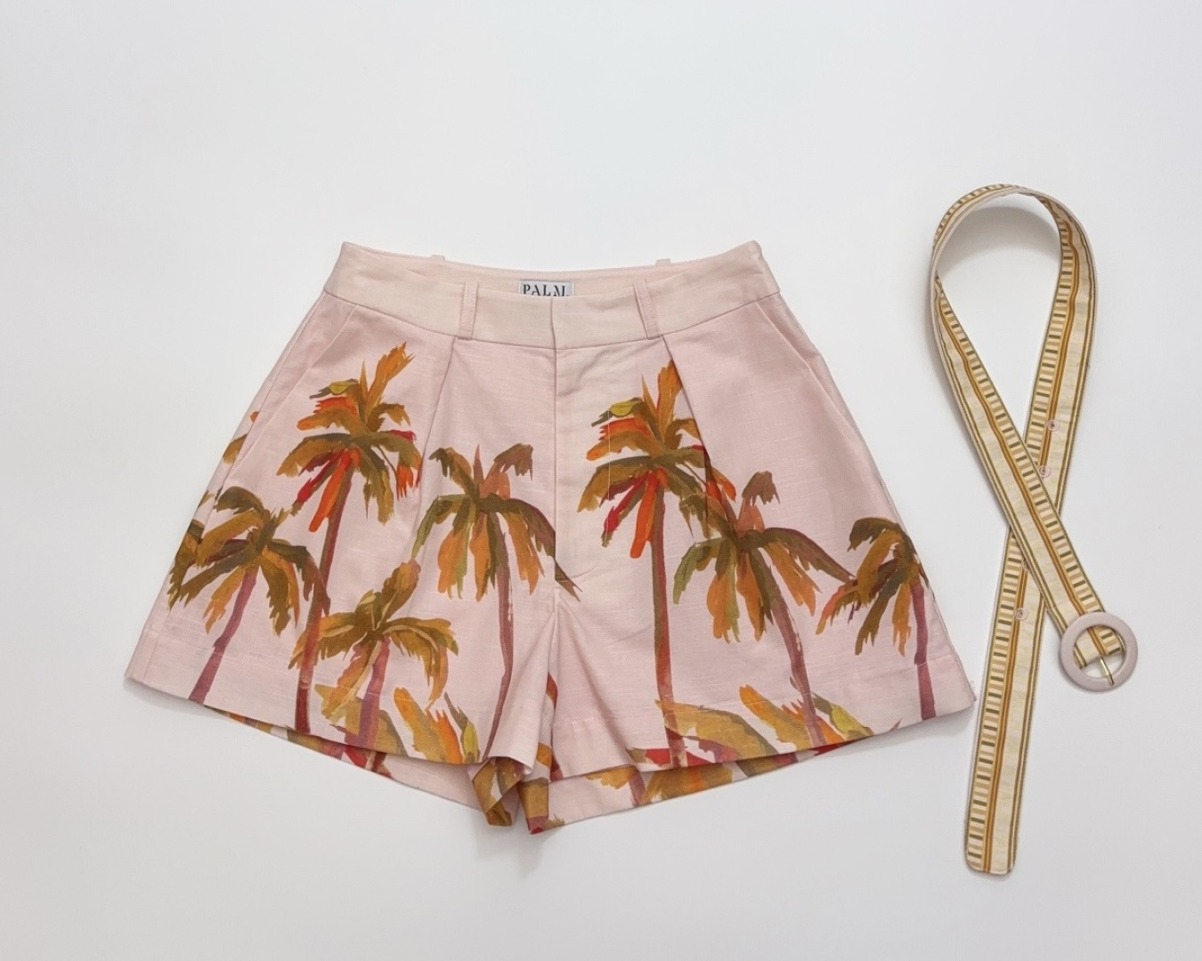 Palm Angels Noosa Summer '26 Coconut Tree Print Pink Shorts