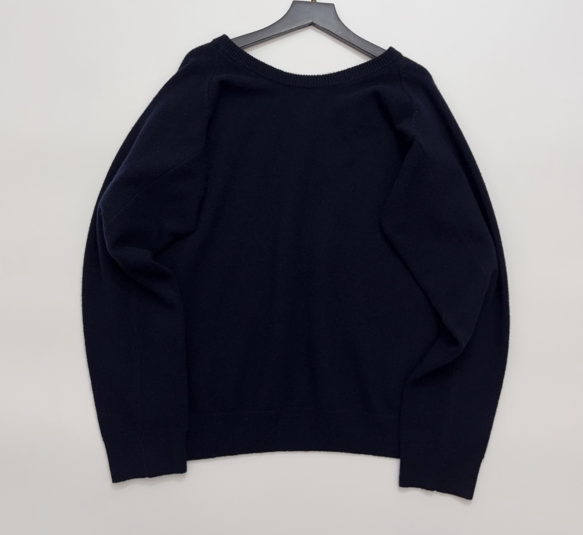 MM6 Maison Margiela V-Neck Back Long-Sleeve Pullover Sweater