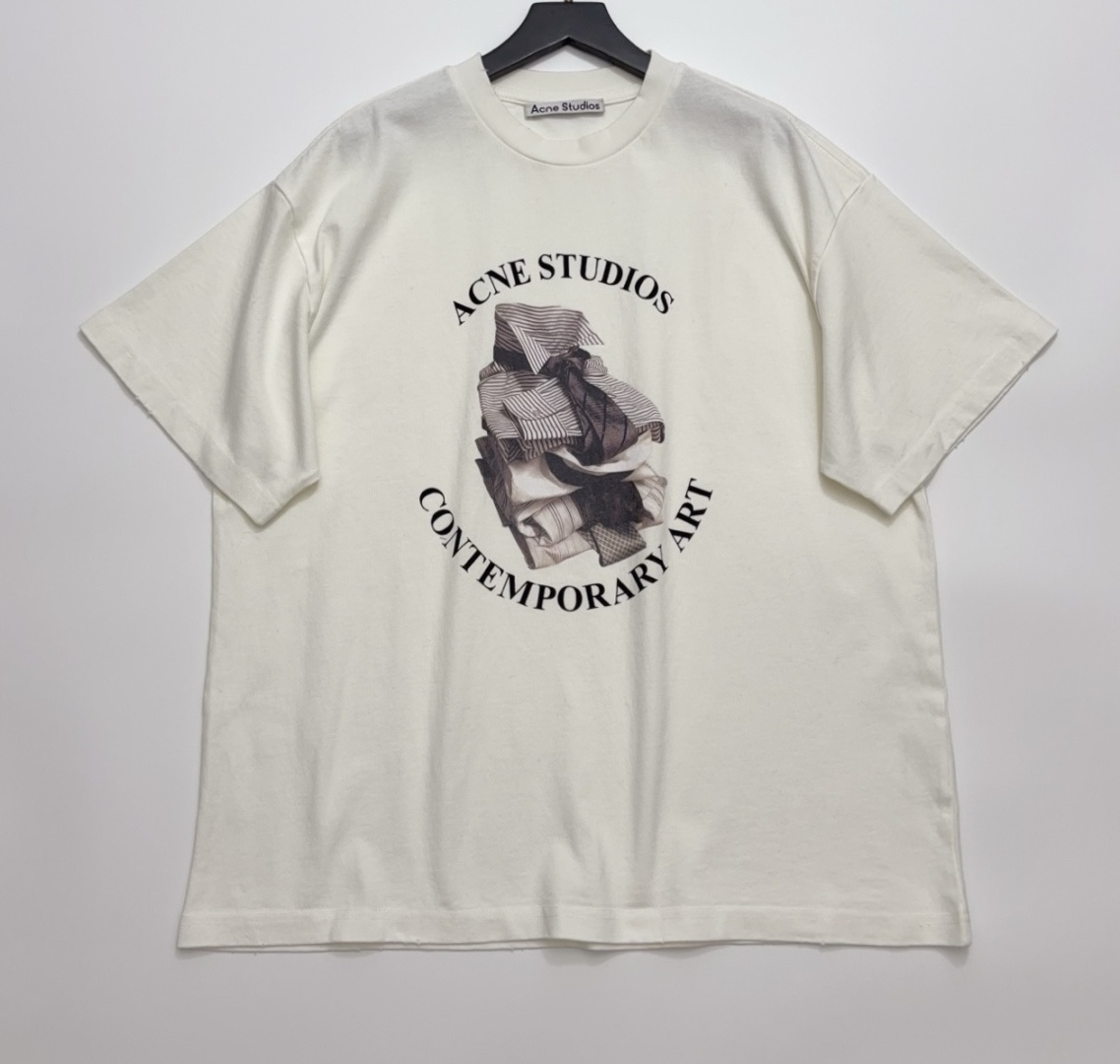 Acne Studios Garment Pattern Print Short Sleeve T-Shirt