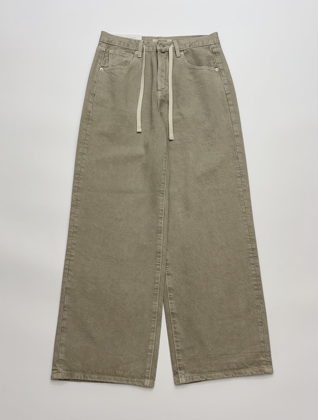 Helmut Lang Subtle Vintage Distressed High Waist Wide Leg Straight Jeans
