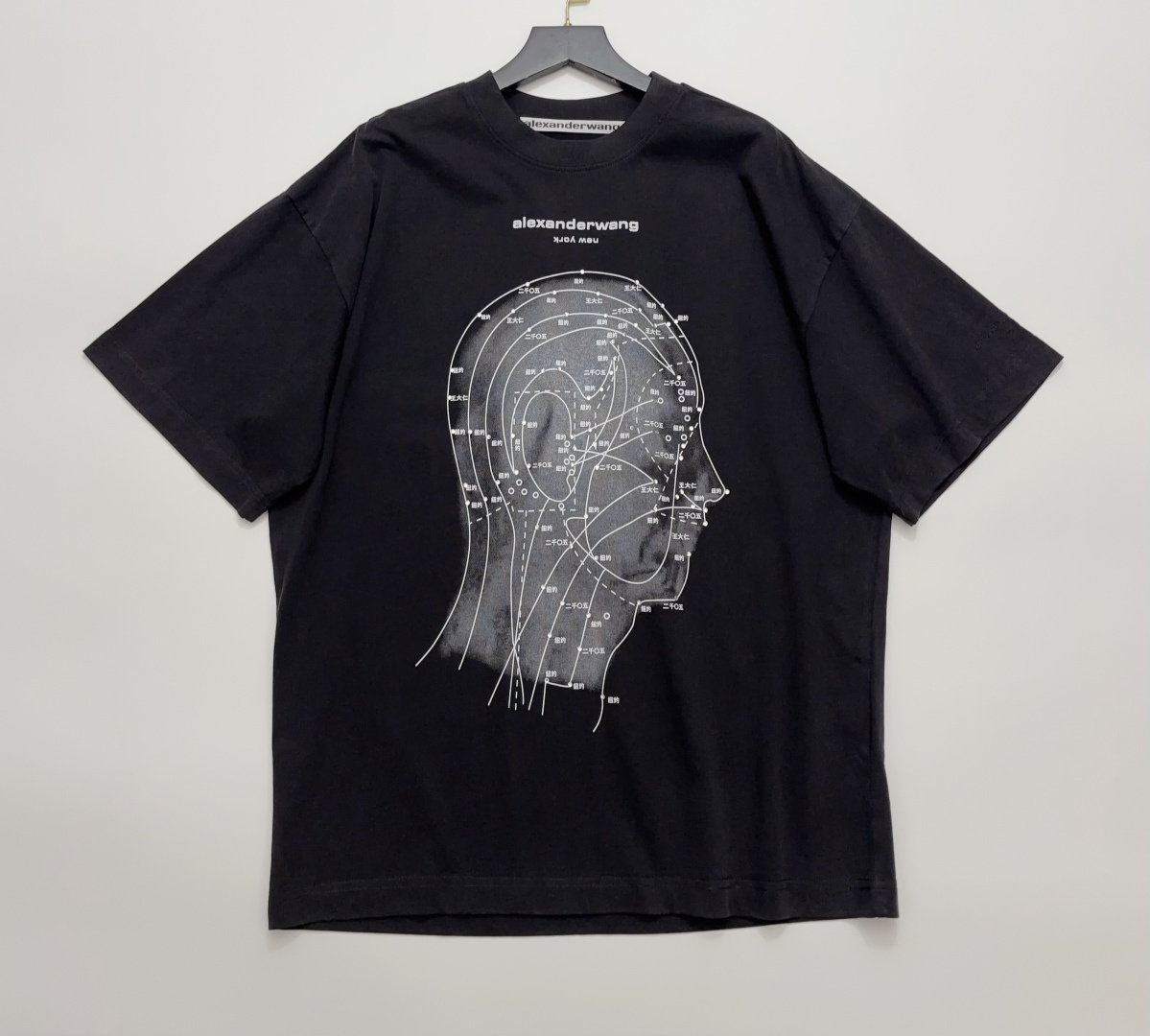 Alexander Wang Rhinestone Short Sleeve Loose Top