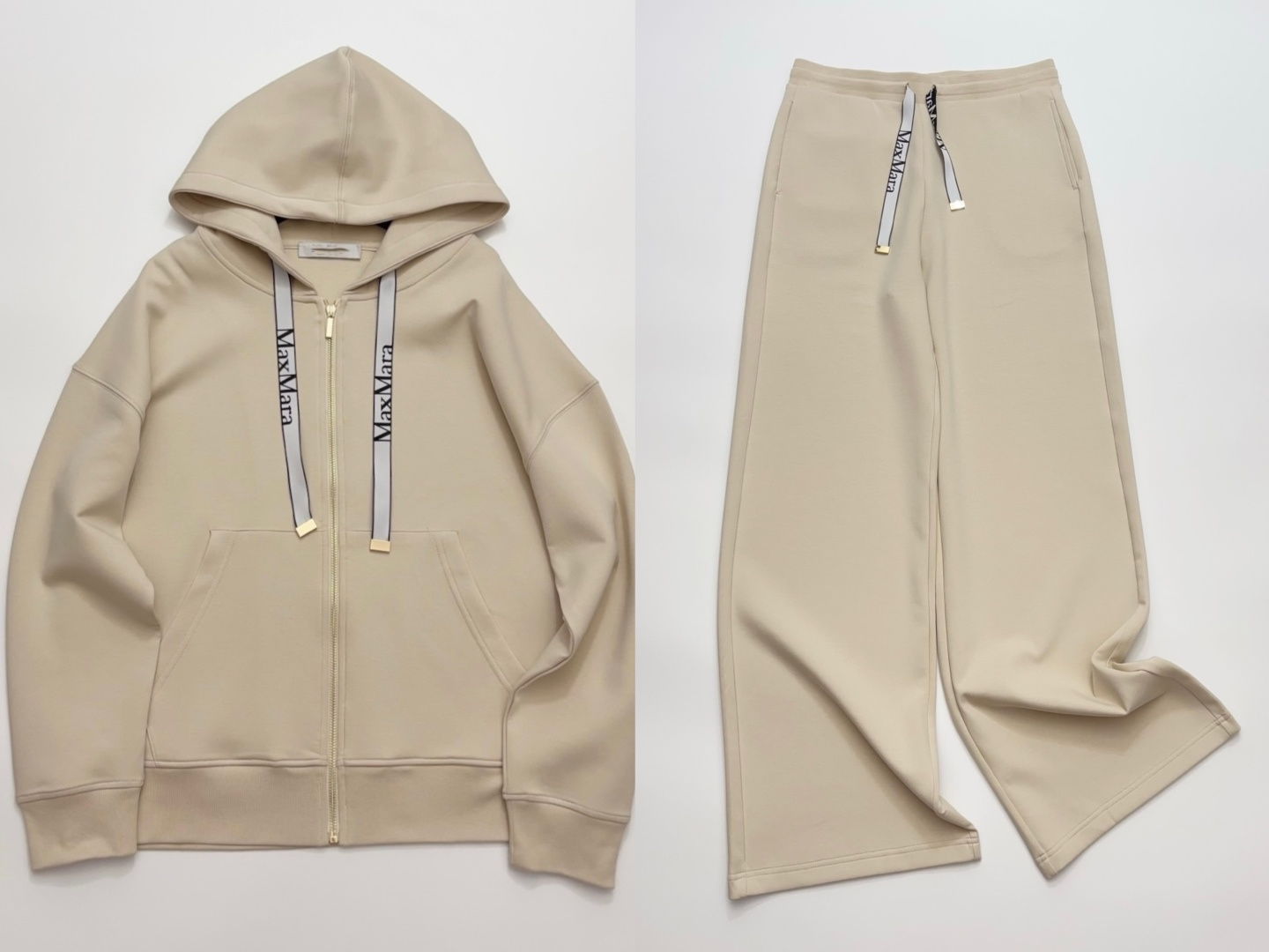 S'Max Mara SMMANDREA Summer '26 Relaxed Hooded Long Sleeve Sweatshirt and Trousers Set