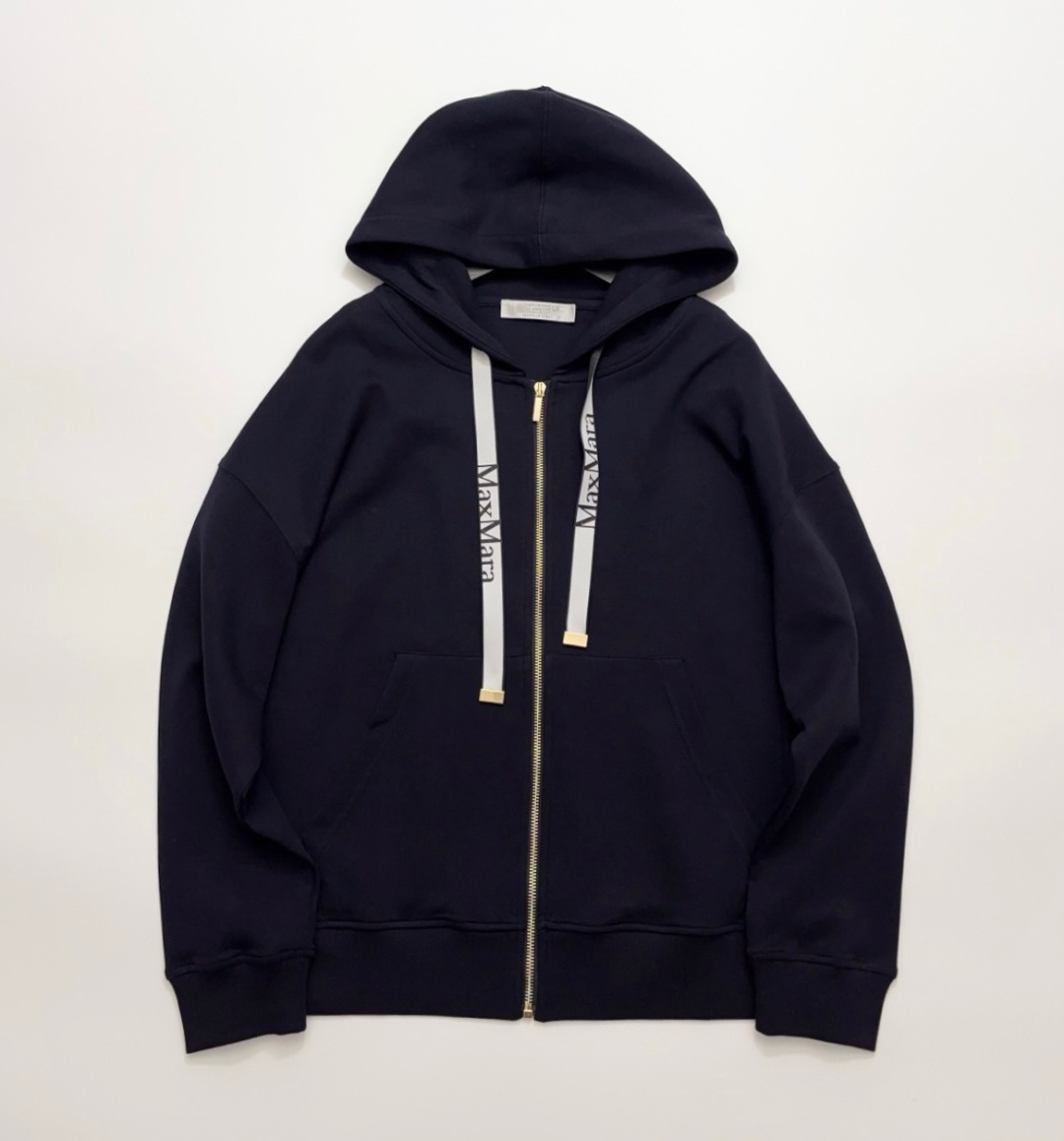 S Max Mara 2026 Spring/Summer Cotton Hooded Sweatshirt Jacket