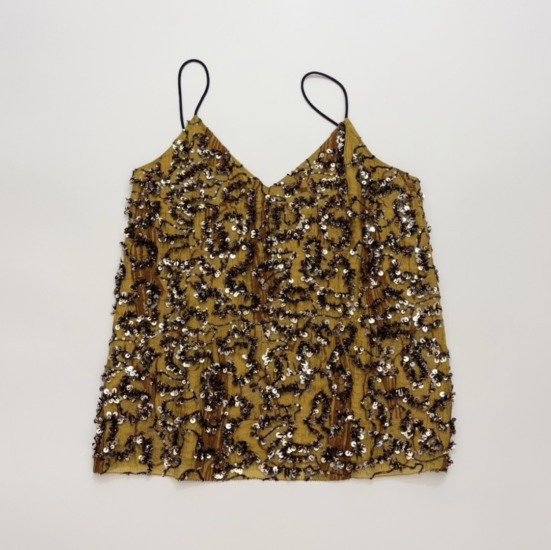 The Attico Heavy Embroidered Sequin Camisole